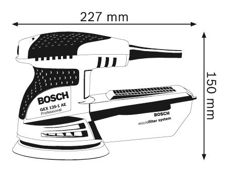 Máy chà nhám Bosch GEX 125-1 AE
