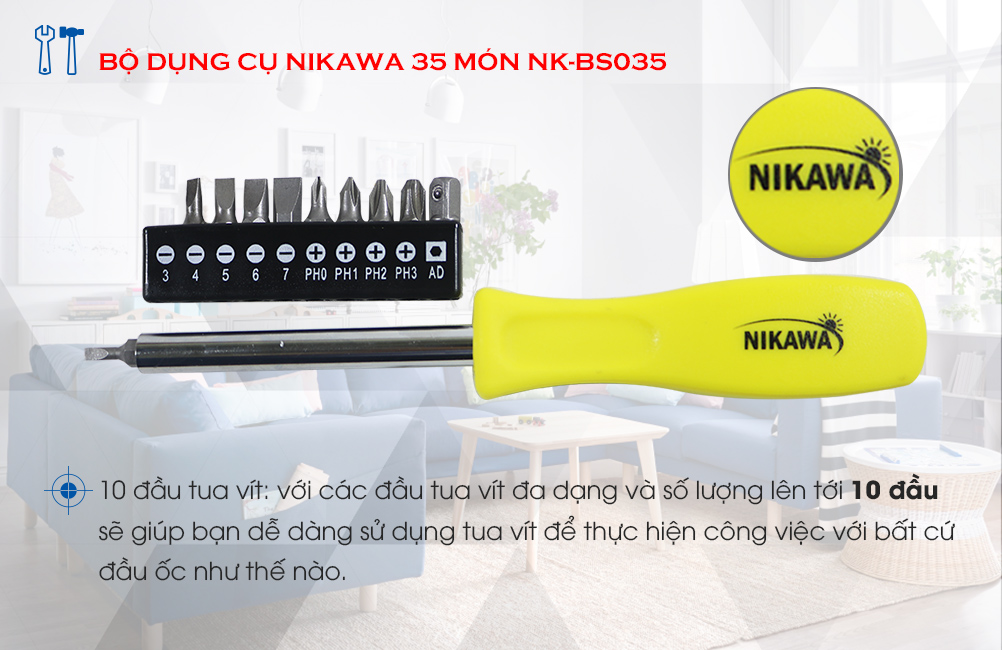 Bộ dụng cụ 35 món Nikawa NK-BS035