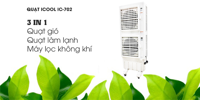 Quạt điều hòa không khí iCool IC-702 tính năng 3 trong 1
