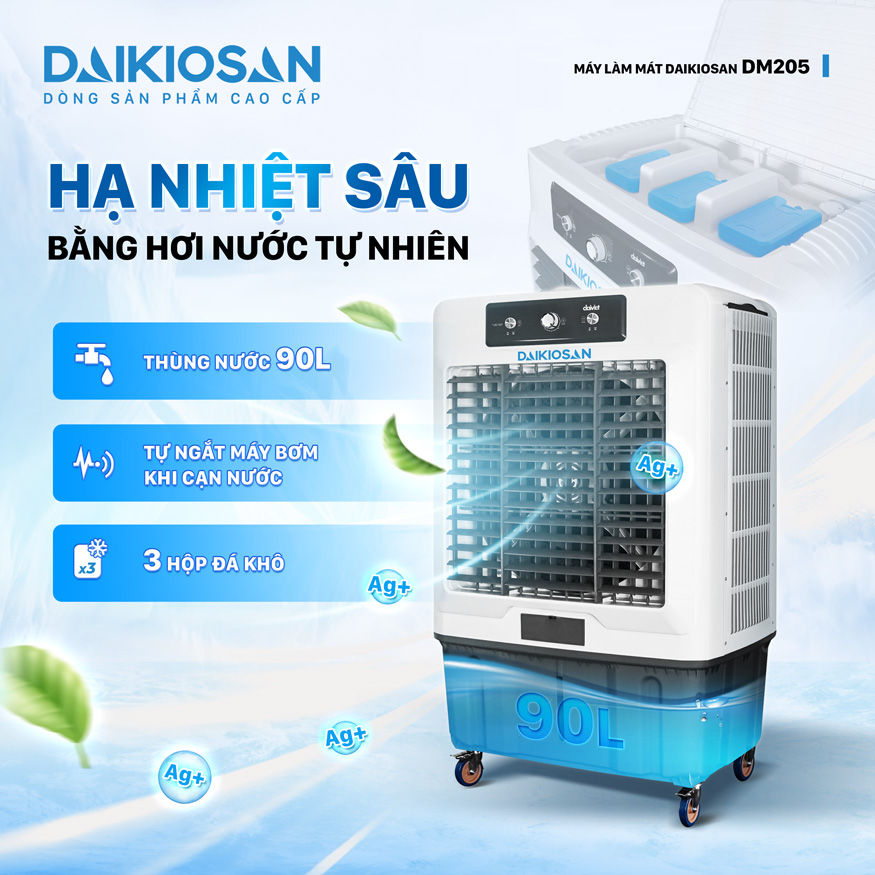  Quạt điều hòa Daikiosan DM205 hạ nhiệt sâu